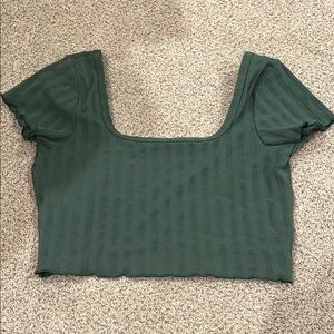 aerie offline Green Square Neck Women's Top
